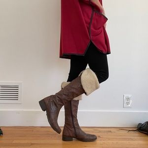 Sam Edelman brown knee high boots with fur top 6